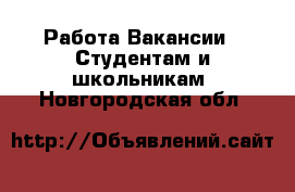 Работа Вакансии - Студентам и школьникам. Новгородская обл.